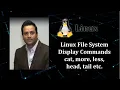 Linux File Display Commands - cat more less head tail etc