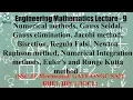 Engineering Mathematics Lecture 9 Introduction to Numerical Methods