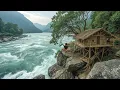 Download Lagu 55 Day Challenge : Building a Tree House with Bamboo and a Thatched Roof to Survive, Bushcraft