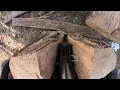 Splitting large White Oak rounds