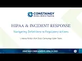 CYBER ACADEMY WEBINAR HIPAA Incident Response April 2025