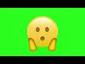 Animated Shocked Face Emoji 4k Green Screen Background No Copyright Copyright Free