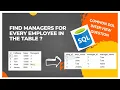 SQL Find managers for every employee in the table Common SQL interview question Self Join explained