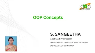 OOP Concepts Java Programming SNS Institutions