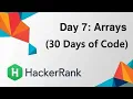 HackerRank Day 7 Arrays Java Solution