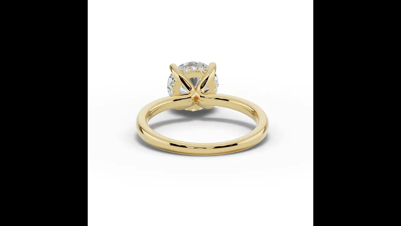 Round Lustre Hidden Halo Solitaire
