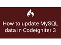 15 How to update MySQL data with Codeigniter 3