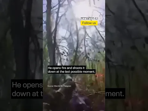 Ukrainian Scout Spots a Russian FPV Drone Coming Straight at Him #warinukraine