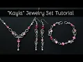 Easy Wire Wrapped Jewelry Set Tutorial Kayla Earrings Necklace and Bracelet