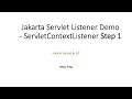 Jakarta Listener Demo - ServletContextListener Step 1