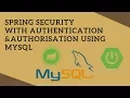 Spring Security Authentication Authorisation from MySQL in Spring Boot App Tech Primers