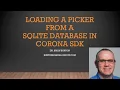 Load a Picker Wheel from SQLite in Corona SDK or Solar2D