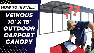 How to Install 10 x 15 Veikous Outdoor Carport