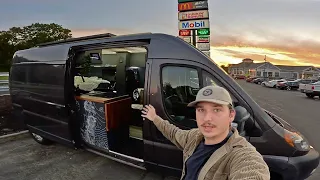 vanlife on the east coast living at gas stations