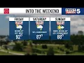 Record heat today First Warns for intermittent storms through Monday