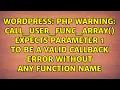 PHP Warning call - user