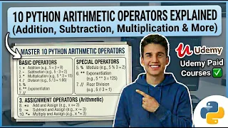 10 Python Arithmetic Operators Explained Addition Subtraction More Udemy Paid Courses