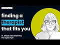 How to find the right therapist for YOU OKclarity ft Dr Kobernick