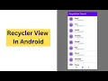 RecyclerView in Android Android Development Java Android Studio