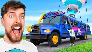 i built mrbeast a real life fortnite battle bus