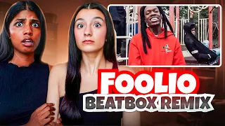 canadian girls react to foolio beatbox remix this had us traumatized foolio reaction drill