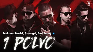 Maluma, Bad Bunny, Arcangel, Ñengo Flow, De La Ghetto - UN POLVO (Letra)(Letra/Lyrics)