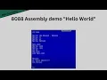 8088 Assembly demo Hello World