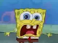 Spongebob crying then running away