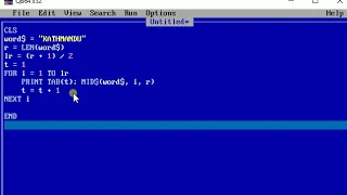 Qbasic Program using MID string function