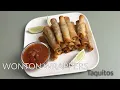 How To Use Wonton Wrapper To Make Finger Foods Idea Wonton Taquitos