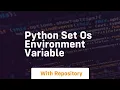 python set os environment variable