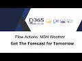MSN Weather Actions Get The Forecast For Tomorrow