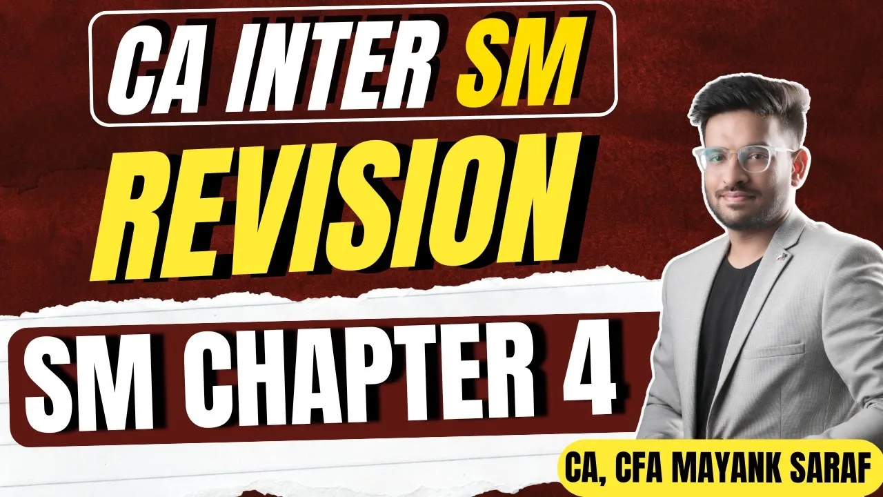 CA Inter Strategic Management (SM) Revision - SM Chapter 4 by CA Mayank Saraf