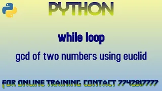 gcd of two numbers in python in hindi