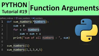 Python Tutorial - Function Arguments in Python Programming