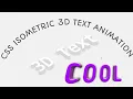 3D ISOMETRIC Text Animation Using Html CSS and JS - Code IT