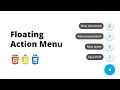 Create Floating Action Menu using HTML CSS JavaScript