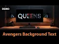 Stylish Avengers Background Demo Assemble using HTML CSS JS