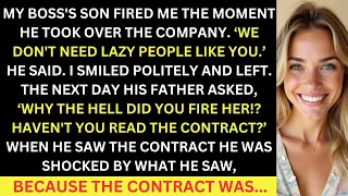 My Boss's Son Fired Me The Moment He Took Over The Company, He Didn't Know He Would Lose Everything