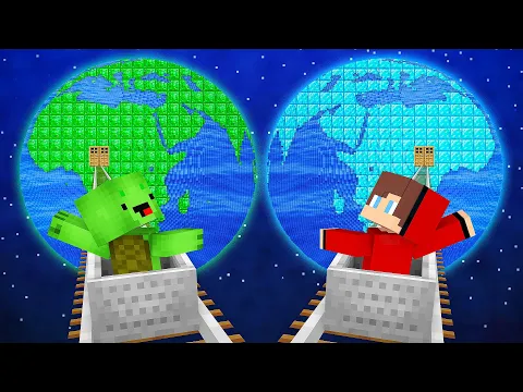 Download MP3 Mikey and JJ Found Road To EMERALD and DIAMOND Planets in Minecraft (Maizen)