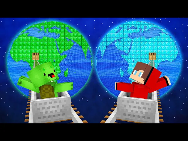 Download MP3 Mikey and JJ Found Road To EMERALD and DIAMOND Planets in Minecraft (Maizen)
