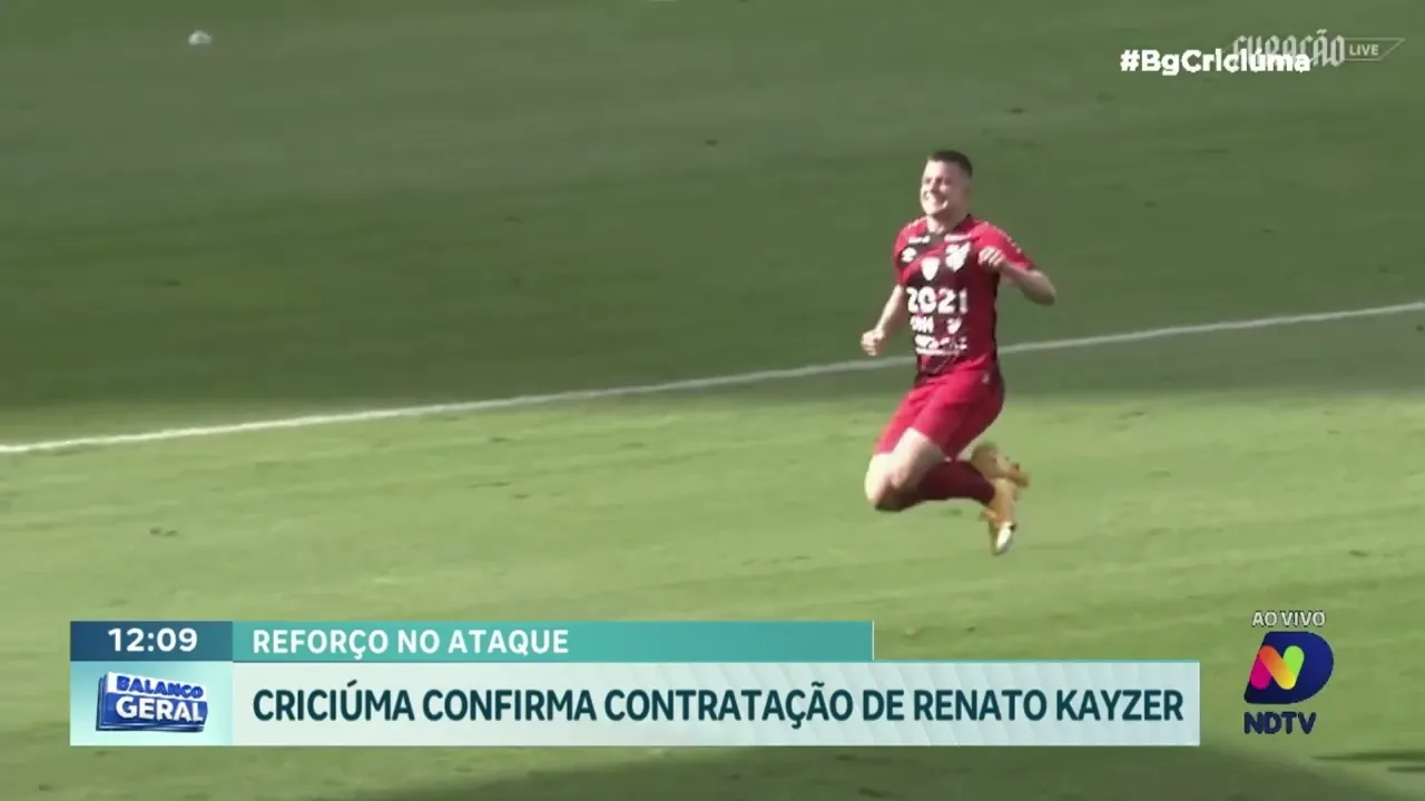 Mais um reforço: Criciúma anuncia a chegada do atacante Renato Kayzer para fortalecer o time
