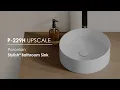 P-229H UPSCALE White Porcelain Vessel Bathroom Sink Stylish