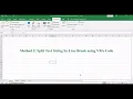 How to Split Text String by Line Break in Excel