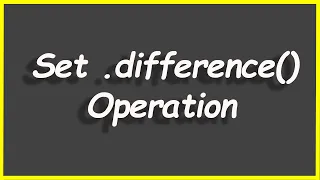 Python Programs Set difference Operation