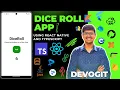 Simple Dice Roll App using React Native with Expo and TypeScript