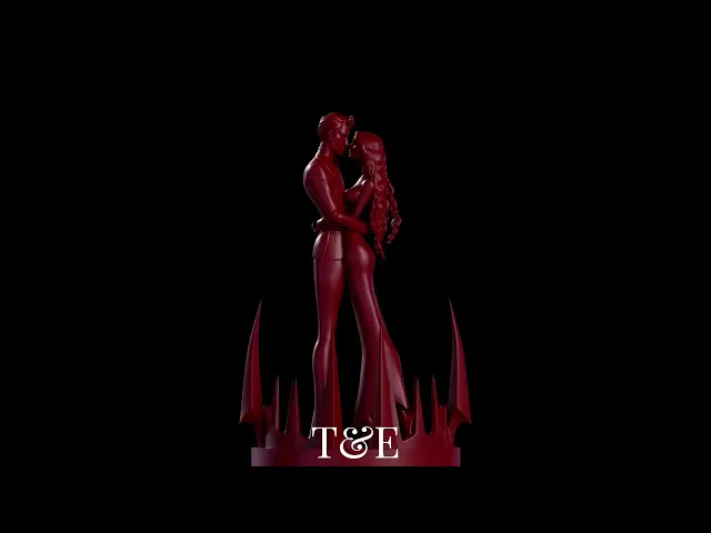 Dark Romance Gothic Stare - Eternal Lovers Miniature Statue video thumbnail
