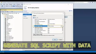 How to Generate Script With Data Microsoft SQL Server Management Studio 2018