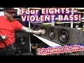 Four 8 s Violent BASS BADASS Ported Under-Seat Truck Enclosure Wired Up - Disintegrates a CD