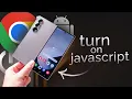 How to Turn On Javascript in Chrome Android tutorial